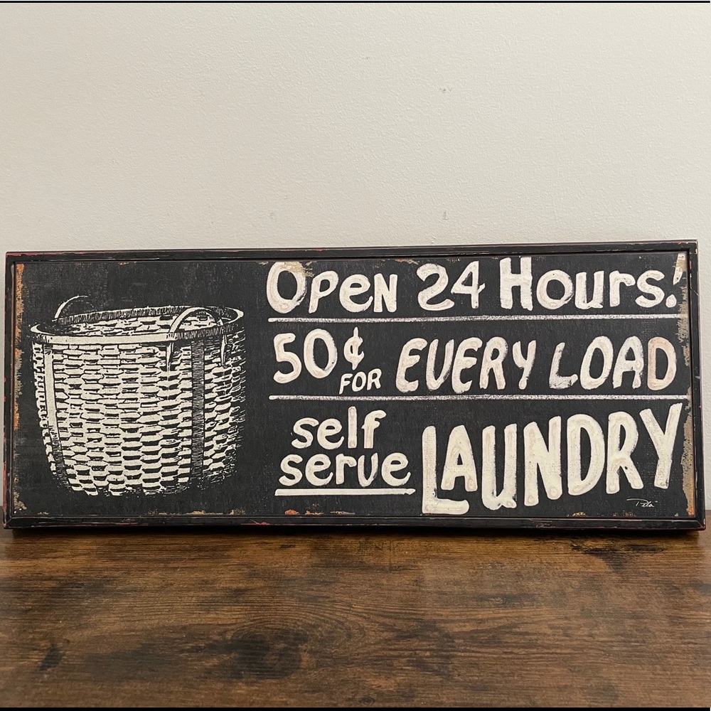 8.5 x 21” Laundry Sign